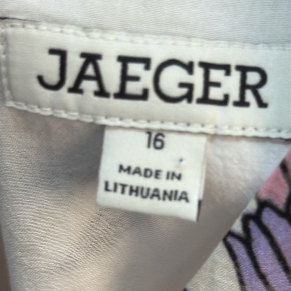 Jaeger Floral A-Line Sleeveless Midi Dress Size 12 - Picture 5 of 5